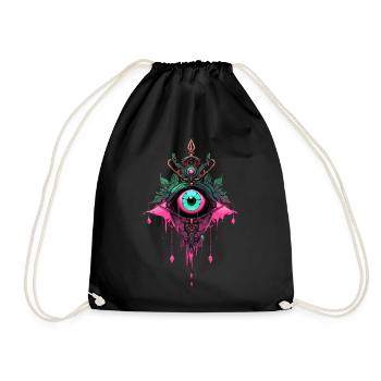 Dreamcatcher #2 - Drawstring Bag - black - Front