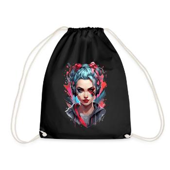 Gamer Girl : Style de survie - Sac de sport léger - noir - Devant