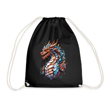 Mystic Monster: Magical Dragon's Eye - Drawstring Bag - black - Front