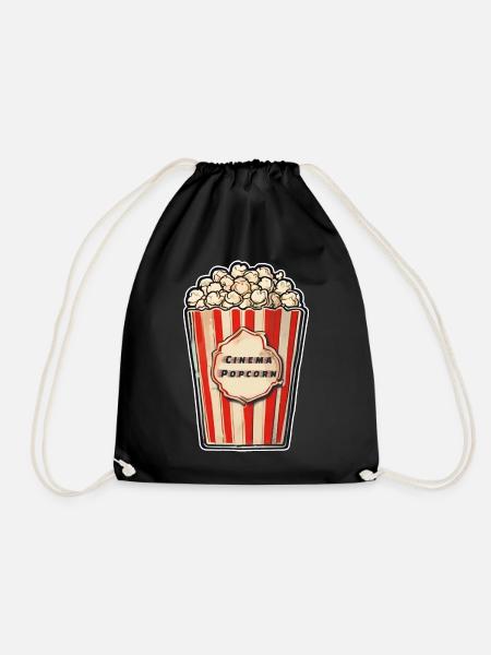 Kino Popcorn - Turnbeutel - Schwarz