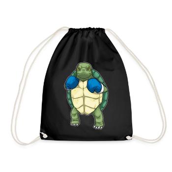 Turtle Boxer Boxing Gloves Boxing - Drawstring Bag - black - Front