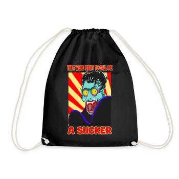 vampire horreur dessin animé humour une ventouse drôle design - Sac de sport léger - noir - Devant