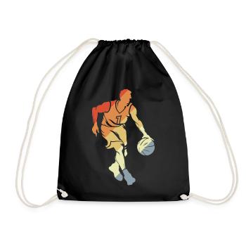 Vintage Basketball Player - Drawstring Bag - black - Front