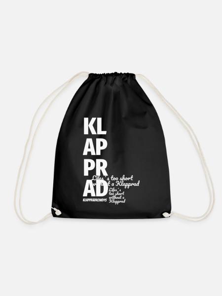 Klapprad Faltrad Fahrrad Geschenk Spruch Fashion - Turnbeutel - Schwarz