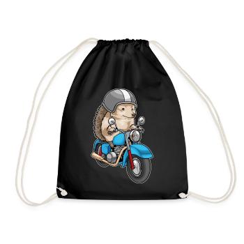 Moto hérisson - Sac de sport léger - noir - Devant