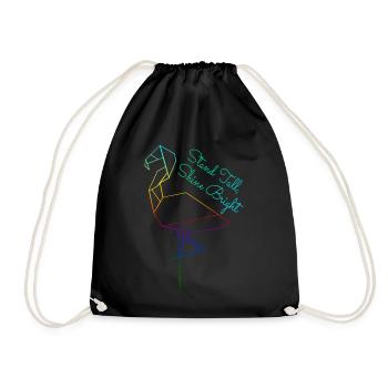 Stand Tall, Shine Bright - Drawstring Bag - black - Front