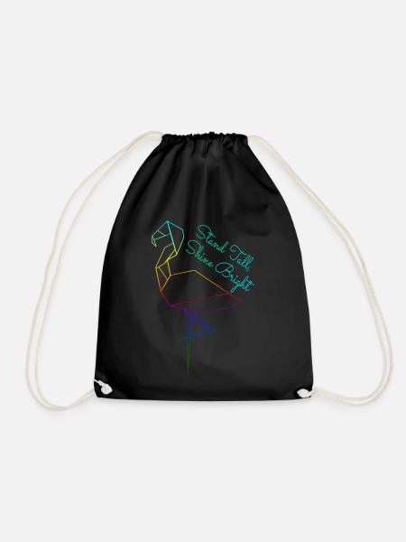 Stand Tall, Shine Bright - Drawstring Bag - black