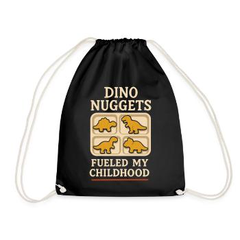 Dino Nuggets Nostalgie Drôle Snack Dinosaure - Sac de sport léger - noir - Devant