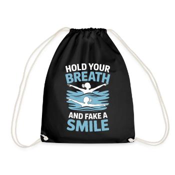 Synchronized swimming Artistic swimming Water sports - Drawstring Bag - black - Front