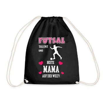 Futsal Beste Mama Mutter Muttertag Geburtstag - Turnbeutel - Schwarz - Vorne