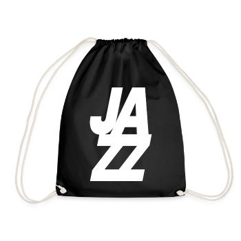 Bold Jazz Music logo design - Drawstring Bag - black - Front