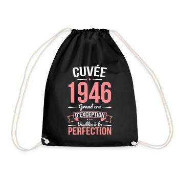 1946 Cuvée – Aged to Perfection - Drawstring Bag - black - Front
