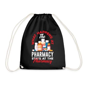 Apotheker Pharmazeutisch-technischer - Turnbeutel - Schwarz - Vorne