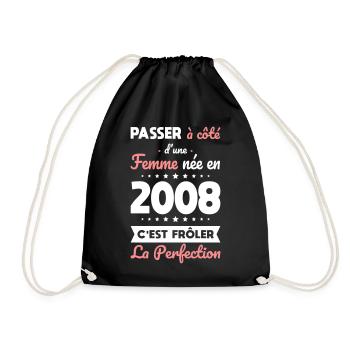 Geboren 2008 – Perfektion nahe - Turnbeutel - Schwarz - Vorne