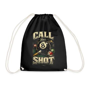 8-Ball Billard Call Your Shot - Turnbeutel - Schwarz - Vorne