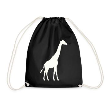 Giraffe Silhouette - Drawstring Bag - black - Front