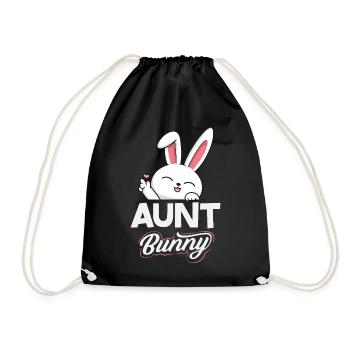 Joyeuse Pâques, douce chasse aux œufs du lapin, œufs de Pâques - Sac de sport léger - noir - Devant