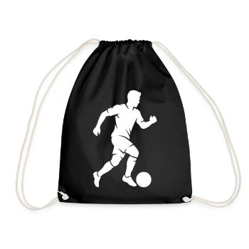 Footballeur Silhouette Soccer - Sac de sport léger - noir - Devant