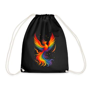 Phoenix Firebird Bird Oiseau Coloré - Sac de sport léger - noir - Devant