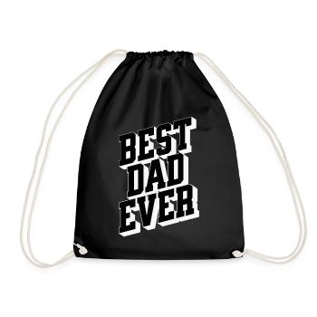 Meilleure faute de frappe 3D de Papa de tous les temps - Sac de sport léger - noir - Devant