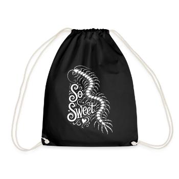 Scolopender motif - Drawstring Bag - black - Front