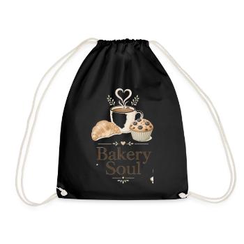 Bakery Soul Kaffee & Backkunst - Turnbeutel - Schwarz - Vorne