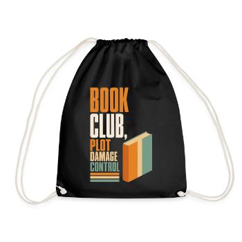 Buchclub – Plot Damage Control - Turnbeutel - Schwarz - Vorne