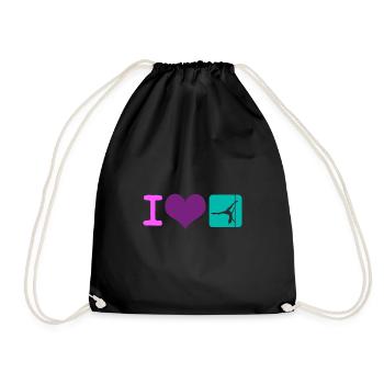 I Love Pole Dancing Dancer Fitness Idée cadeau - Sac de sport léger - noir - Devant
