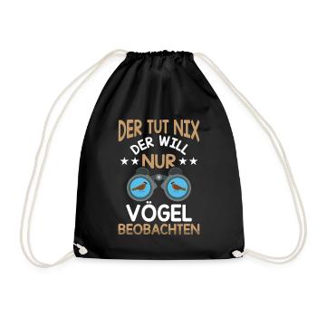 Vogelbeobachter Fernglas Vogelbeobachtung - Turnbeutel - Schwarz - Vorne