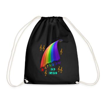 Regenbogen Regenbogen Regenbogen Regenbogen - Turnbeutel - Schwarz - Vorne