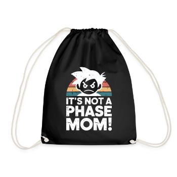 It's not a phase mom! Emo Goth Alternative - Drawstring Bag - black - Front