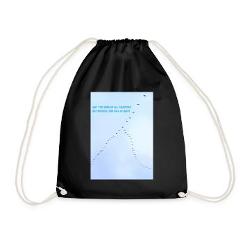 Birds in the sky - Drawstring Bag - black - Front