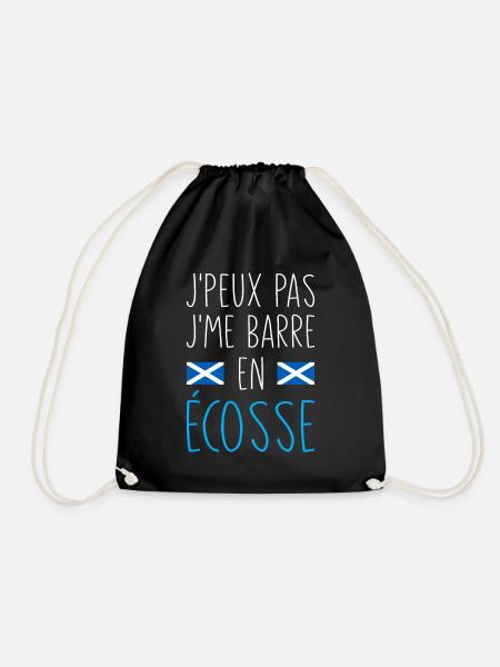 J'peux Pas J'me Barre En Écosse - Sac de sport léger - noir