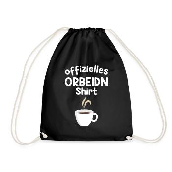 Ossi ostdeutsch Arbeit arbeiten Geschenk - Turnbeutel - Schwarz - Vorne
