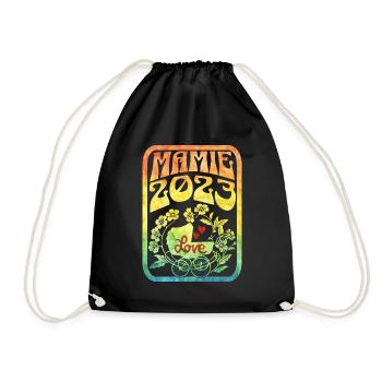 Annonce Grossesse 2023 - Future Mamie 2023 - Sac de sport léger - noir - Devant