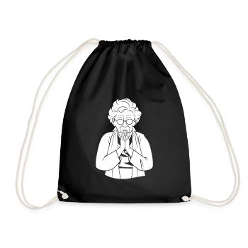 Christian Christianity Granny - Drawstring Bag - black - Front