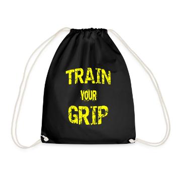 Grip training series Yellow - Drawstring Bag - black - Front