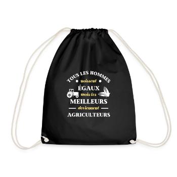 t shirt humour agricole meilleur agriculteur homme - Sac de sport léger - noir - Devant