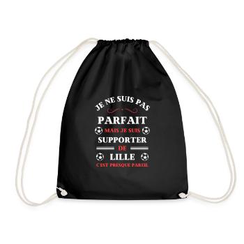 t shirt lille foot parfait humour lillois football - Sac de sport léger - noir - Devant