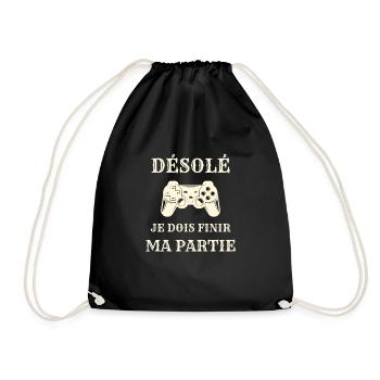 je dois finir ma partie humour gamer homme geek - Sac de sport léger - noir - Devant