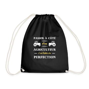 agriculteur perfection humour agricole homme drole - Sac de sport léger - noir - Devant