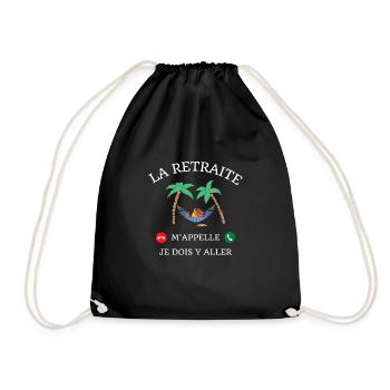 la retraite m'appelle humour retraite homme drole - Sac de sport léger - noir - Devant
