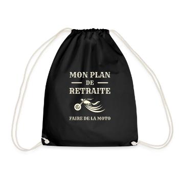plan retraite moto humour motard humoristique - Sac de sport léger - noir - Devant
