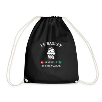 le basket m'appelle humour basketball femme cadeau - Sac de sport léger - noir - Devant