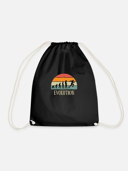 evolution running vintage humour joggeur jogging - Sac de sport léger - noir