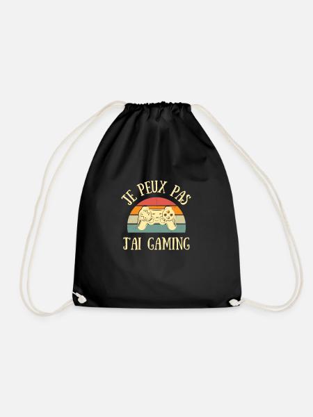 je peux pas j'ai gaming humour gamer ado cadeau - Sac de sport léger - noir