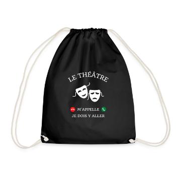 theatre m'appelle humour theatre femme drole - Sac de sport léger - noir - Devant
