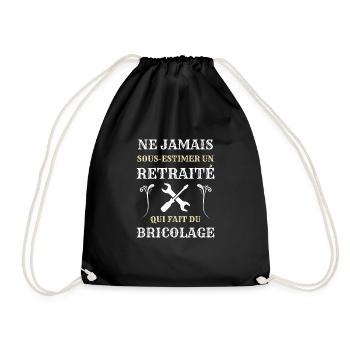 retraite bricolage homme humour bricoleur cadeau - Sac de sport léger - noir - Devant