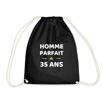 homme parfait de 35 ans cadeau anniversaire humour - Sac de sport léger - noir - Devant
