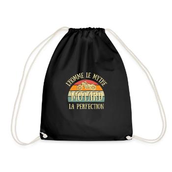 motard homme mythe perfection humour moto cadeau - Sac de sport léger - noir - Devant